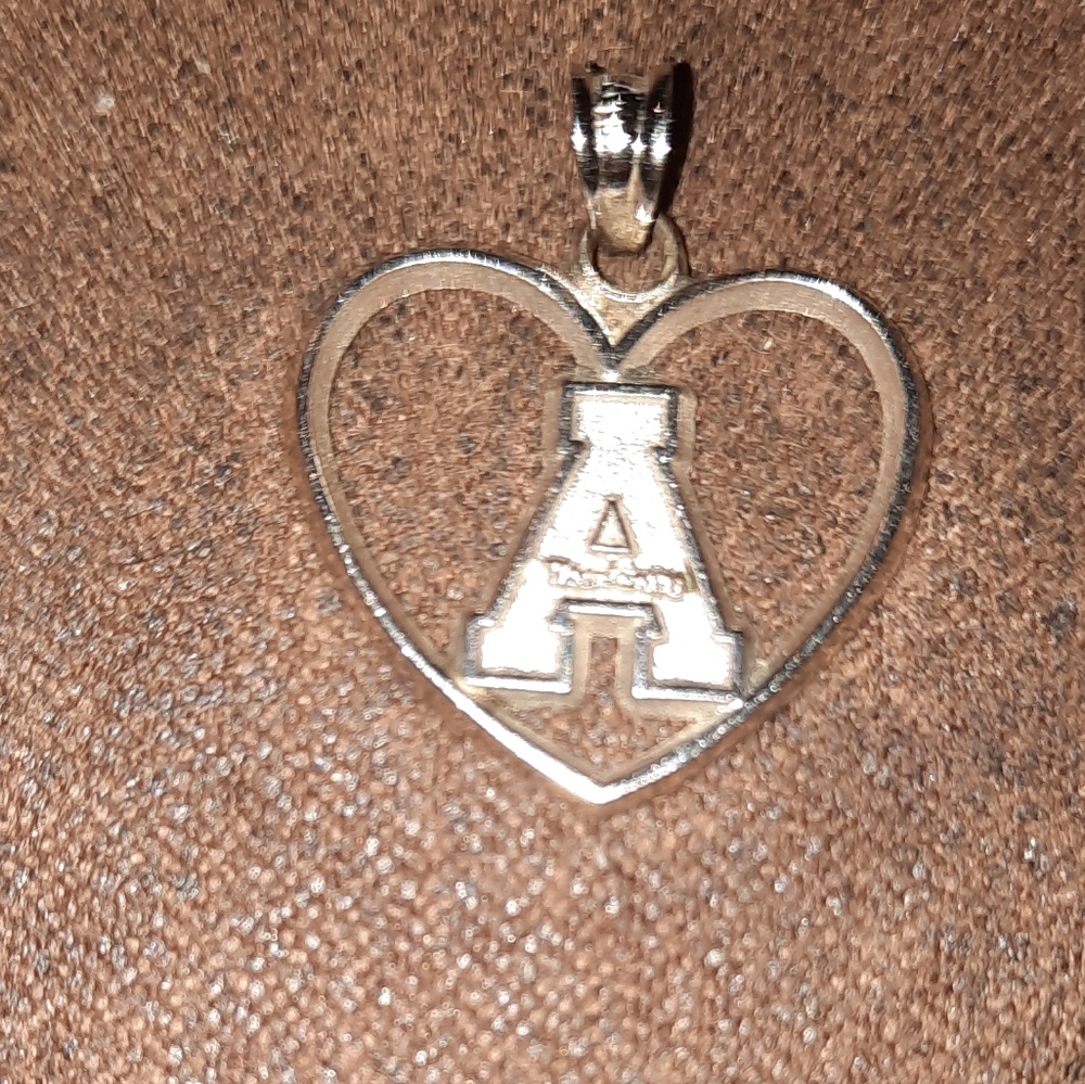 Sterling Mountaineers heart pendant NCAA North Carolina - Picture 4 of 8